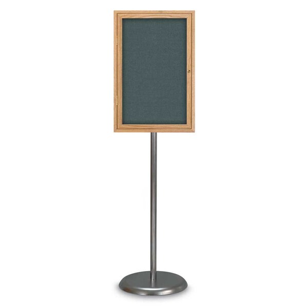 Corkboard, Double Door, Radius Frame, 48x36, UV7003-BRONZE-MEDGRY
